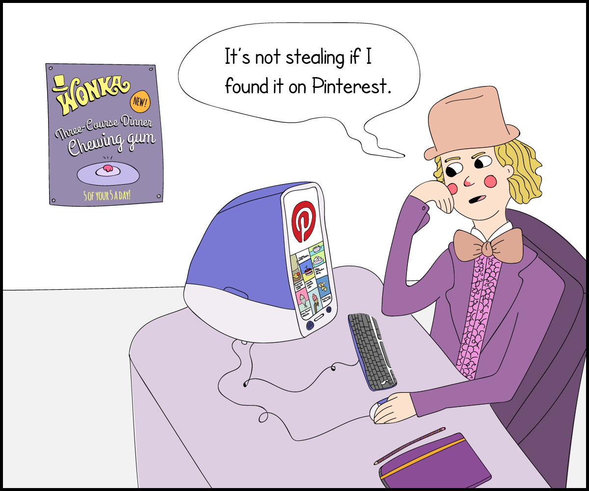 Willy Wonka using Pinterest